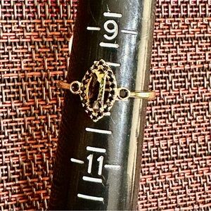 Fragrant Jewels Gold and Black Marquise Ring